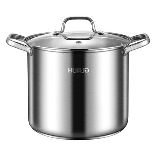 华际达高汤锅304不锈钢家用加厚大容量煲汤熬粥蒸煮炖电磁炉煮锅