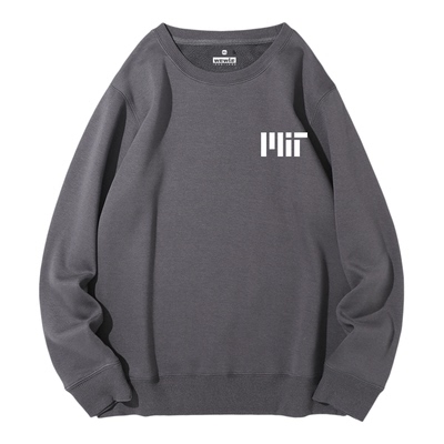 麻省理工MIT加绒圆领卫衣男春秋