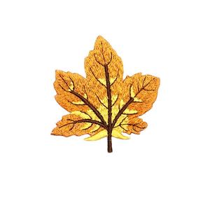 新款大号枫叶补丁贴自粘免缝羽绒服无痕布贴缝补装饰破洞修复刺绣