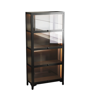 手办展示柜痛柜玻璃陈列柜客厅透明展示架钢制家用防尘收纳柜