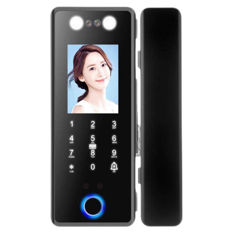 人脸识别智能指纹密码玻璃门锁