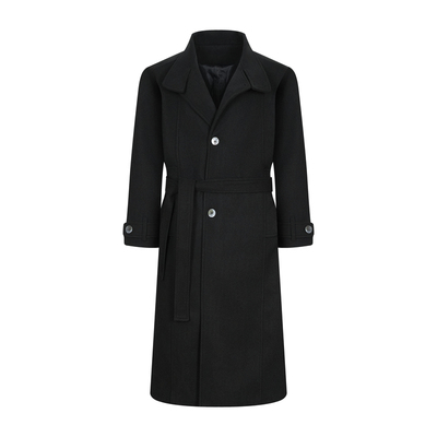 PMET多形态翻领毛呢大衣