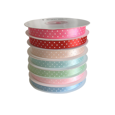 9mm波点带花束礼品包装丝带DIY手工材料蝴蝶结彩带布带缎带织带