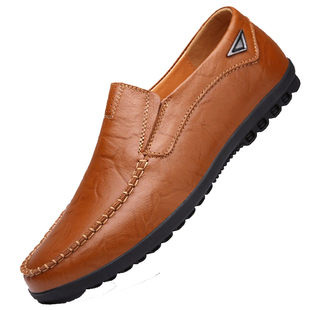 捡漏清仓特价英伦商务豆豆鞋真皮鞋懒人软底透气鞋男士休闲鞋子潮