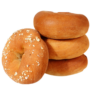 全麦贝果面包夹心代早餐整箱无添蔗糖碱水欧包饱腹休闲小吃零食品