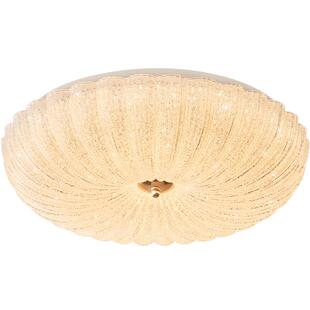 欧普照明法式奶油风仙气水晶砂吸顶灯简约灯具饰百搭卧室客厅DD