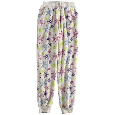 女士法兰绒收口家居裤长裤