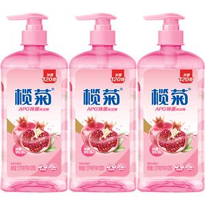 榄菊植物洗洁精1.12kg×3瓶亲肤温和