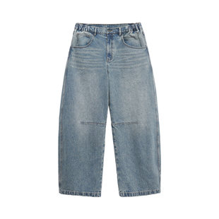 BD健美站秋季美式大码牛仔裤男款休闲运动长裤男简约复古弯刀裤