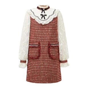 LULUALWAYS我爱露露气质甜美通勤复古格调小香风连衣裙