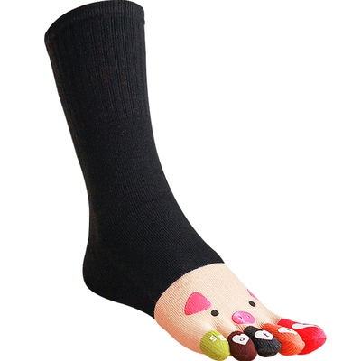 100%正品五指袜女纯棉中筒优质