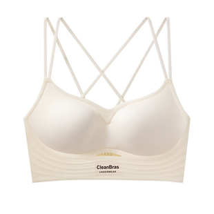 交叉美背一体式运动内衣女跑步防震防下垂夏季薄款无钢圈无痕文胸