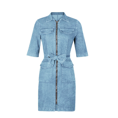 Denim Faux Jean Dress Party Dress Elegant Sundress
