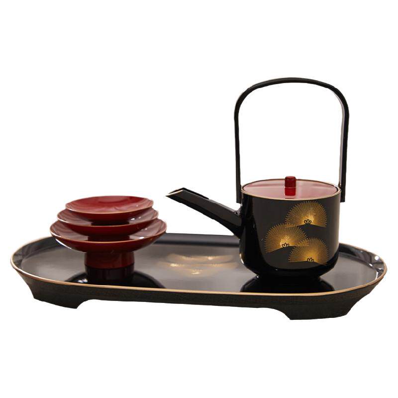 日本进口山中漆器金箔日式酒具