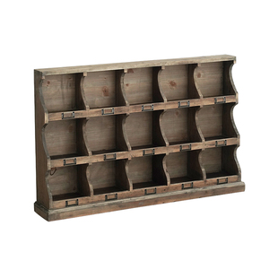 润家家居复古做旧实木客厅装饰柜日式桌面收纳展示柜多宝格杯架