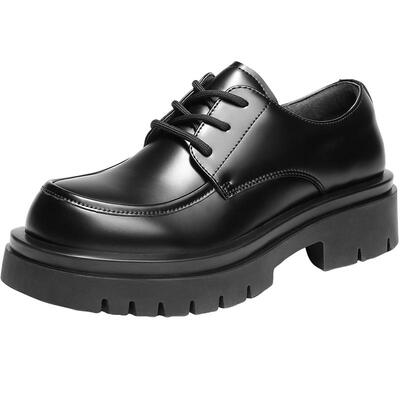 明星同款百丽男鞋夏季厚底增高德比商务鞋男士款休闲皮鞋A2310A