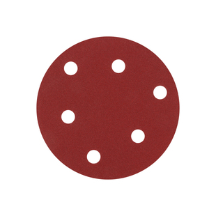 5寸6孔植绒砂纸自粘圆盘带孔干磨沙纸打磨抛光气磨机圆形砂纸磨片