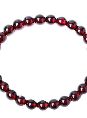 天然正品石榴石手链女手串水晶