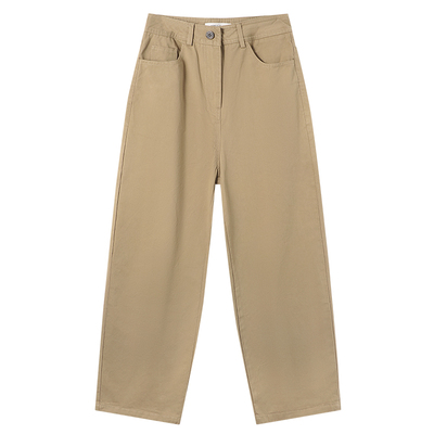 秋冬季加绒加厚复古直筒牛仔裤女