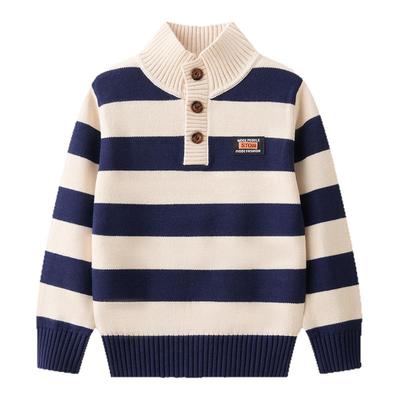 儿童纯棉毛衣男童中大童秋冬保暖