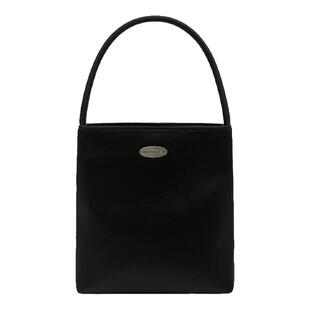 MARITHE常规LOGO色丁手袋 男女情侣款时尚缎面迷你托特包25夏韩系