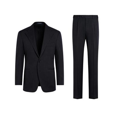 SUITSUPPLY藏青色Traveller四股羊毛易打理西装套装