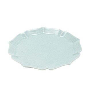 清山胡同家用陶瓷果盘中式锤纹茶点盘复古点心盘客厅干果盘零食盘