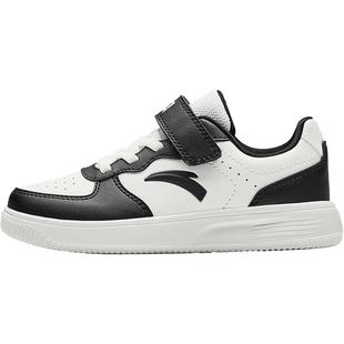 安踏儿童板鞋男小童鞋2025秋季新款低帮校园时尚小白鞋滑板鞋女童