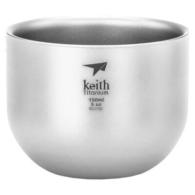 keith铠斯纯钛茶杯家用咖啡杯