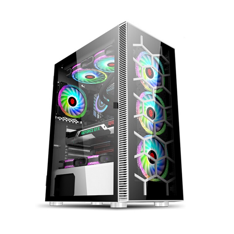 玩嘉耀光E-ATX机箱合页式360水冷