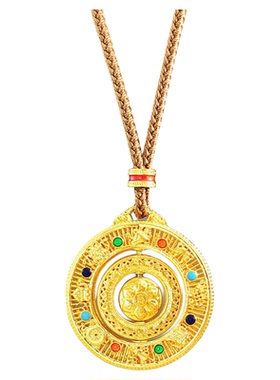 新中式八宝罗盘招财转运吊坠