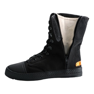 新款男女高帮作战靴反光救援靴消防保安作训鞋黑色轻便劳保执勤鞋