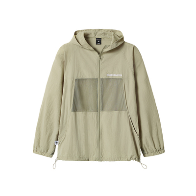 韦恩泽维尔连帽网布拼接防晒服