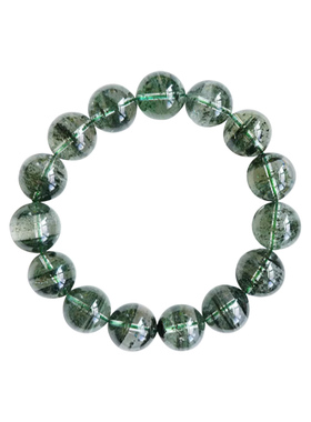 然生绿幽灵手串聚宝盆满天星千层招财水晶手链转运珠佛珠盘玩串珠