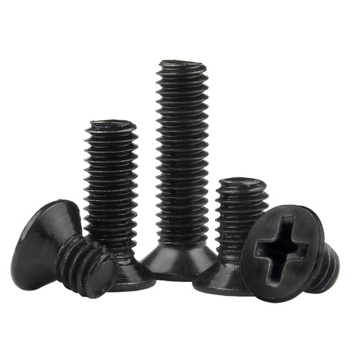 铁黑十字沉头螺丝钉平头机牙螺栓KM微型电子螺丝钉M2/M2.5/M2.6M3