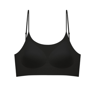 依柚无痕粉底液文胸女隐形不透一体胸罩背心舒适美背内衣内裤套装