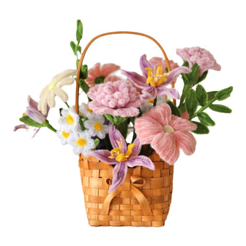 扭扭棒手工diy花篮材料包