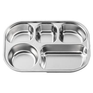 316不锈钢餐盘儿童宝宝家用分格隔幼儿园男孩学生大人食堂快餐具