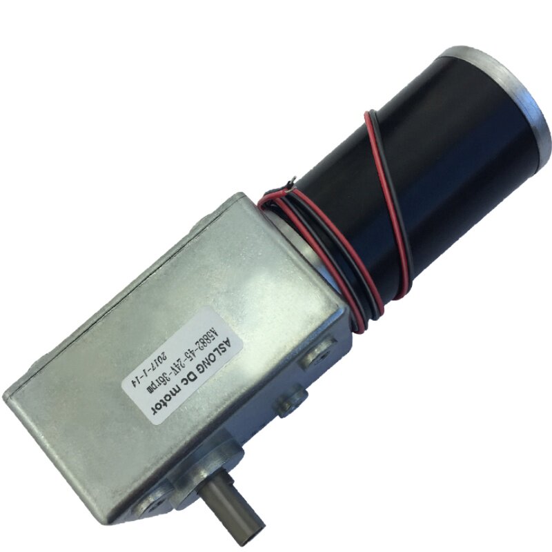 ASLONG A5882-45涡轮蜗杆减速马达直流减速电机大扭矩低速马达24V