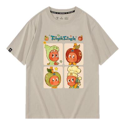 休闲宽松纯棉情侣短袖