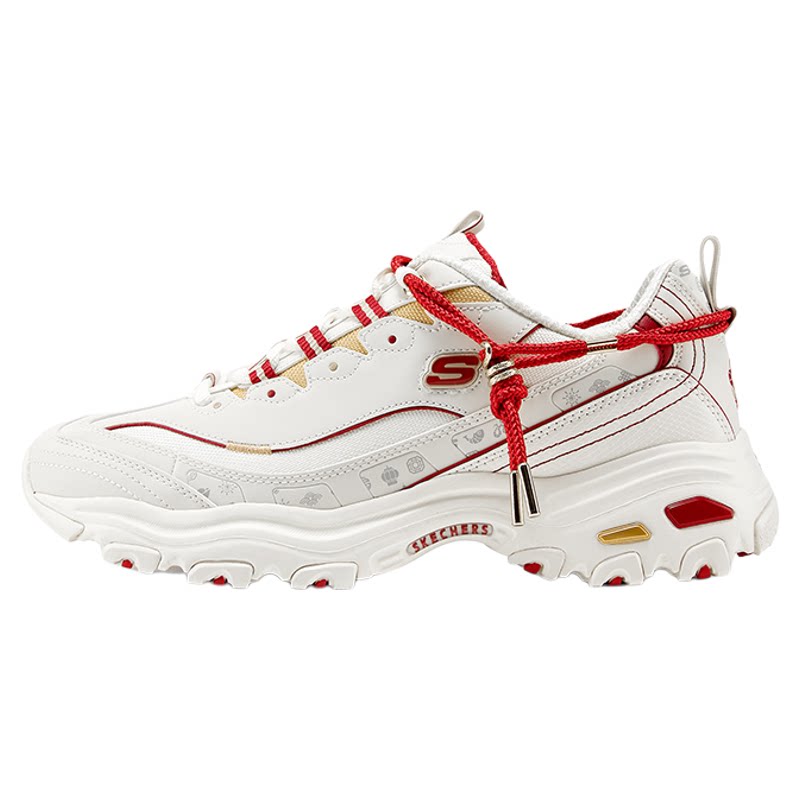 新年款Skechers斯凯奇2026秋季新款男老爹鞋厚底增高熊猫鞋休闲鞋