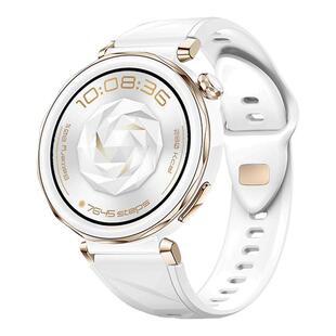 适用华为GT5pro手表冰晶款氟橡胶watchgt5陶瓷白升级gt4表带智能腕表gt5专用18mm女反扣款gt5pro链腕带配件