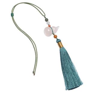 天然玉髓玛瑙葫芦汽车挂件新款吊饰玉石高档后视镜新款车载挂件