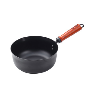 三本盛日本铁锅小炒菜锅纯铁奶锅雪平锅无涂层婴儿辅食锅煮面条粥