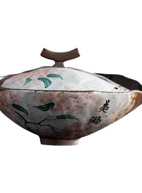 陶瓷创意个性盖碗茶具手绘复古