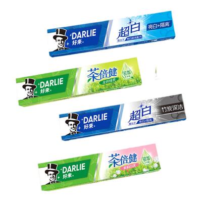 好来双重薄荷超白黑人茶倍健牙膏