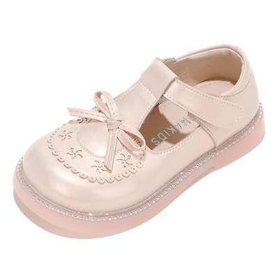 舞玛女童秋季真皮公主皮鞋