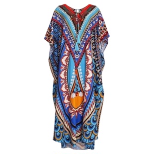 Beach Vacation Print Robe Bikini Sun Shirt印花比基尼防晒衫