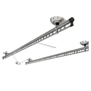 铝合金双杆升降晾衣架阳台手摇器晾衣杆自动家用手动顶装晒衣架单