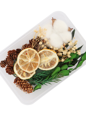 zuo干果干花材料包diy团扇相框